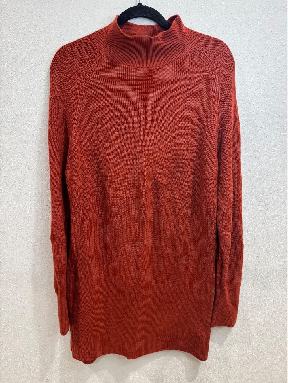 Lululemon Merino Wool Blend Ribbed Turtleneck Sweater Cayenne Rust Size 8